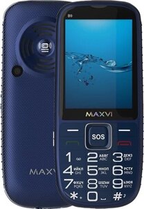Кнопочный телефон Maxvi B9 синий