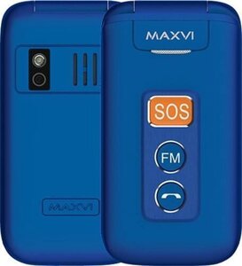 Кнопочный телефон Maxvi E5 синий