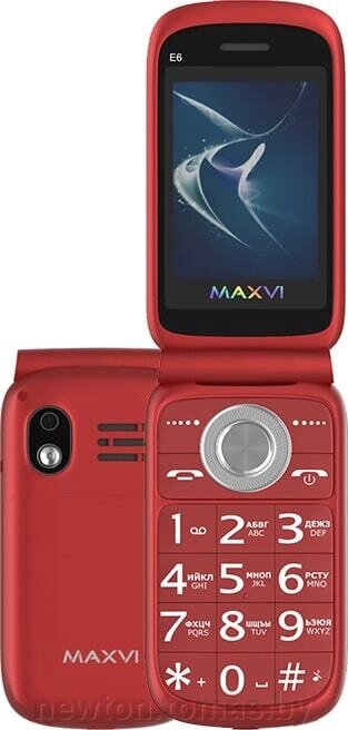 Кнопочный телефон Maxvi E6 красный от компании Интернет-магазин Newton - фото 1