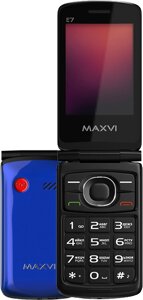Кнопочный телефон Maxvi E7 синий
