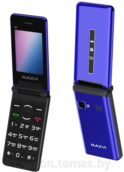Кнопочный телефон Maxvi E9 синий от компании Интернет-магазин Newton - фото 1