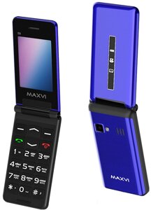 Кнопочный телефон Maxvi E9 синий