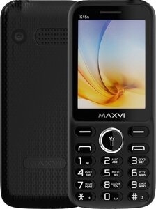 Кнопочный телефон Maxvi K15n черный