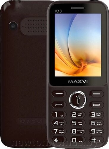 Кнопочный телефон Maxvi K18 коричневый