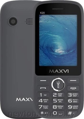 Кнопочный телефон Maxvi K20 серый