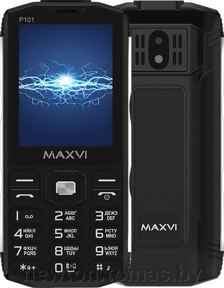Кнопочный телефон Maxvi P101 черный от компании Интернет-магазин Newton - фото 1