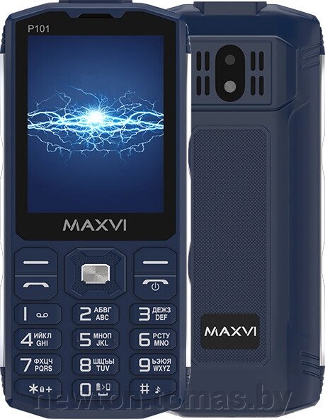 Кнопочный телефон Maxvi P101 синий от компании Интернет-магазин Newton - фото 1