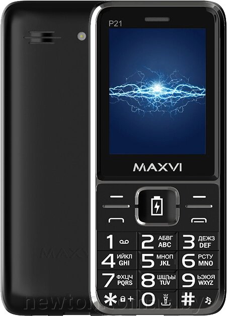 Кнопочный телефон Maxvi P21 черный от компании Интернет-магазин Newton - фото 1