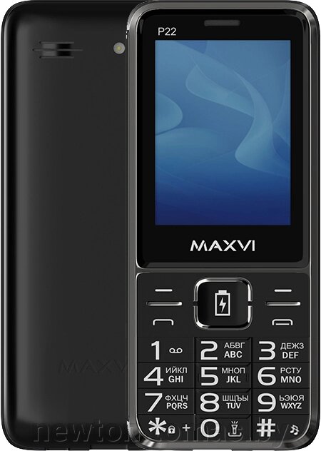 Кнопочный телефон Maxvi P22 черный от компании Интернет-магазин Newton - фото 1