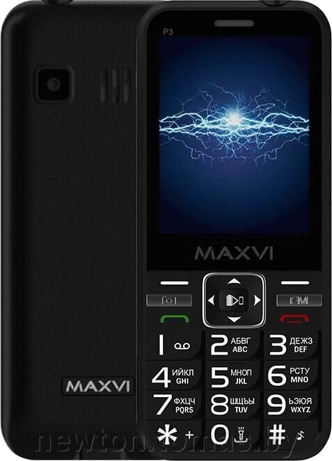 Кнопочный телефон Maxvi P3 черный от компании Интернет-магазин Newton - фото 1