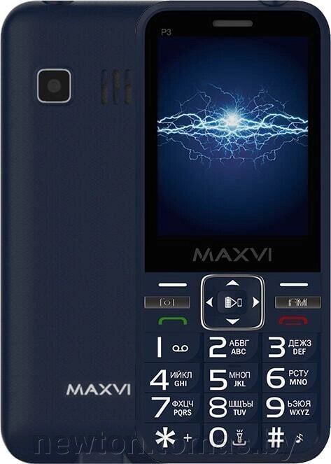 Кнопочный телефон Maxvi P3 синий от компании Интернет-магазин Newton - фото 1