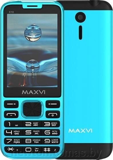 Кнопочный телефон Maxvi X10 голубой от компании Интернет-магазин Newton - фото 1