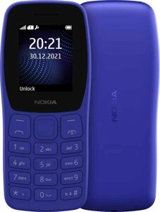Кнопочный телефон Nokia 105 2022 TA-1428 Dual SIM синий