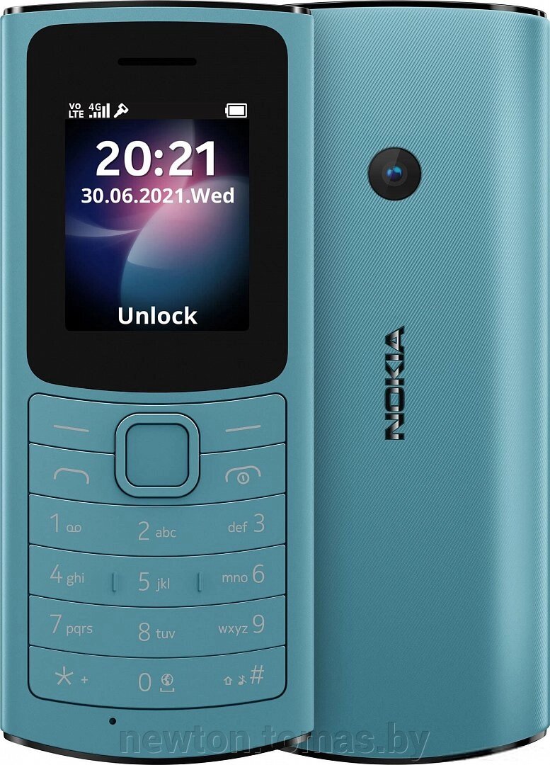 Кнопочный телефон Nokia 110 4G Dual SIM бирюзовый от компании Интернет-магазин Newton - фото 1