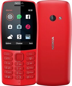 Кнопочный телефон Nokia 210 красный