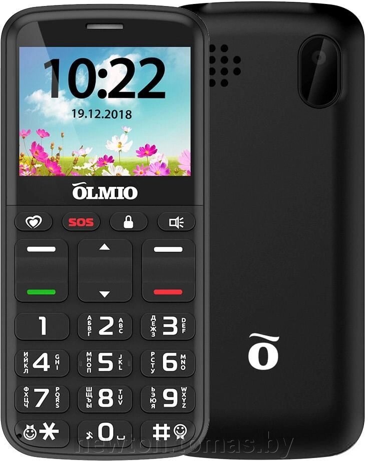 Кнопочный телефон Olmio C27 черный от компании Интернет-магазин Newton - фото 1