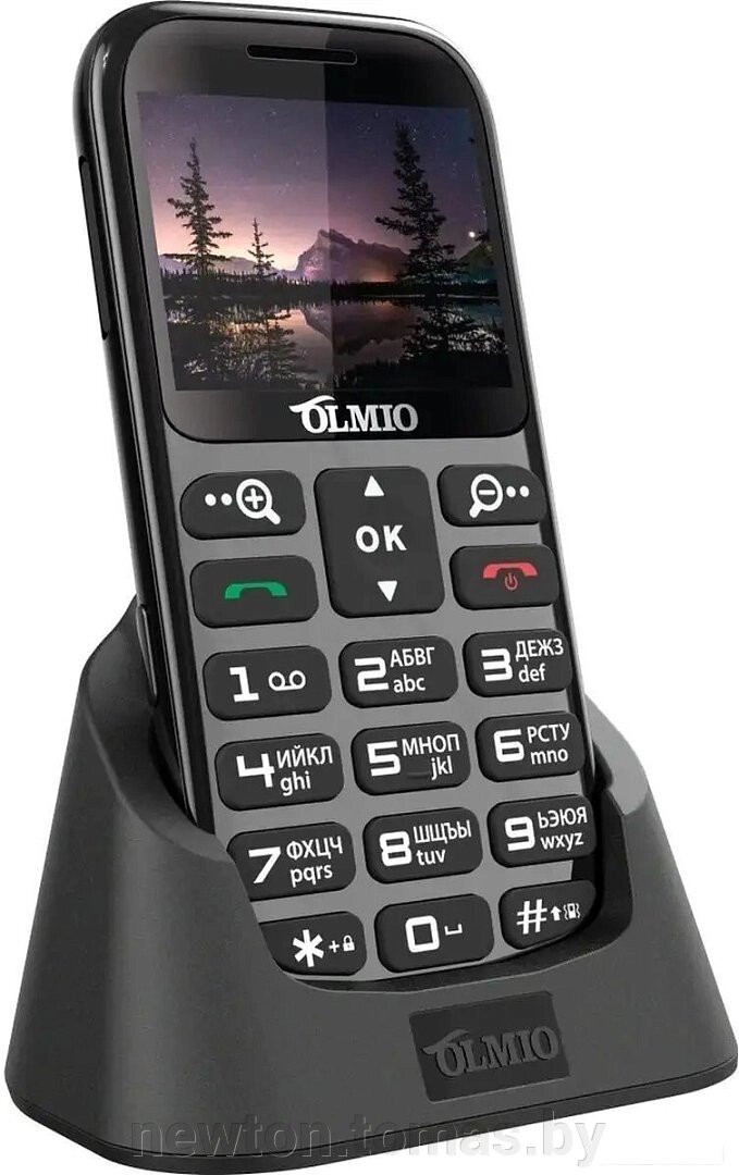 Кнопочный телефон Olmio C37 черный от компании Интернет-магазин Newton - фото 1