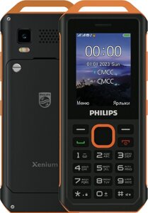 Кнопочный телефон Philips Xenium E2317 желто-черный
