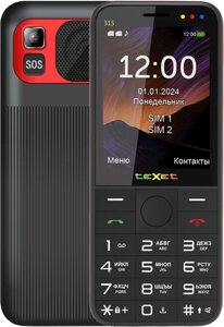 Кнопочный телефон TeXet TM-315 черный