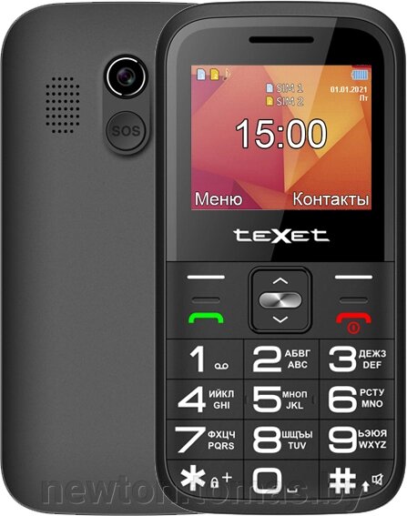 Кнопочный телефон TeXet TM-B418 черный от компании Интернет-магазин Newton - фото 1