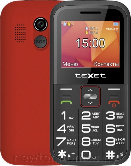 Кнопочный телефон TeXet TM-B418 красный от компании Интернет-магазин Newton - фото 1