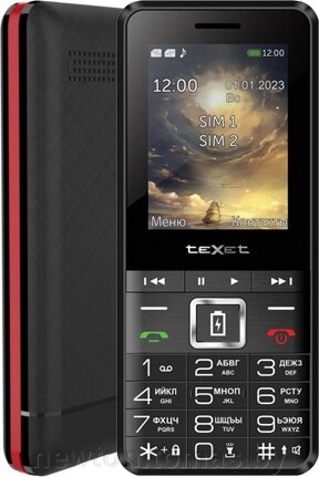 Кнопочный телефон TeXet TM-D215 черный от компании Интернет-магазин Newton - фото 1