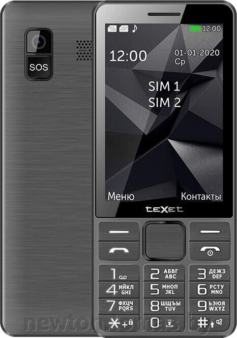 Кнопочный телефон TeXet TM-D324 черный от компании Интернет-магазин Newton - фото 1