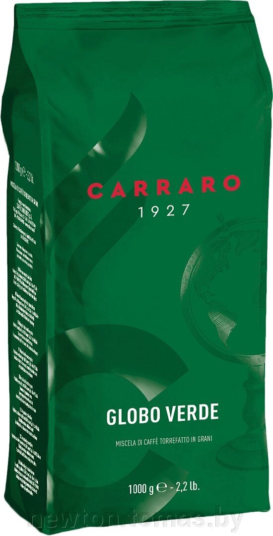 Кофе Carraro Globo Verde в зернах 1 кг от компании Интернет-магазин Newton - фото 1