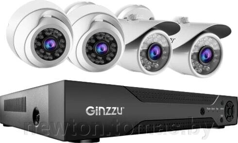Комплект видеонаблюдения Ginzzu HK-447N от компании Интернет-магазин Newton - фото 1