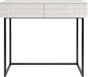 Консольный стол Shtabe Simple 7011 эко травертин/белый/черный