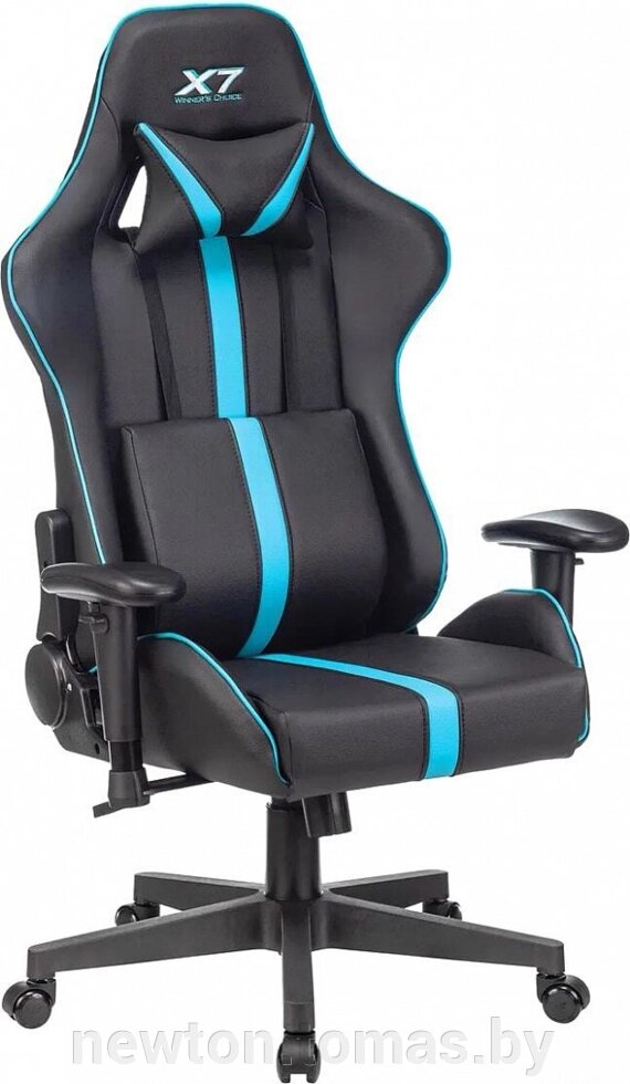 Кресло A4Tech X7 GG-1200 черный/бирюзовый от компании Интернет-магазин Newton - фото 1