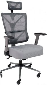 Кресло AksHome Balance ткань/сетка серый