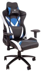 Кресло AksHome Eragon Eco 80351 черный/белый/синий