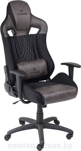 Кресло AksHome Royal велюр/замша, коричневый/черный