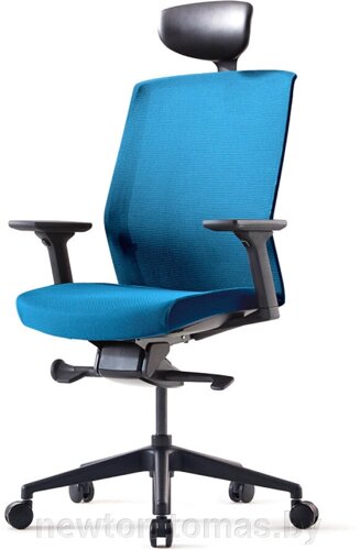 Кресло Bestuhl J1 Black Pl с подголовником синий