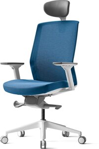 Кресло Bestuhl J1 White Pl с подголовником голубой