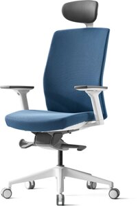 Кресло Bestuhl J2 White Pl с подголовником голубой