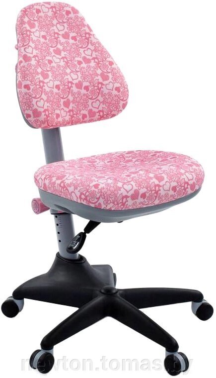 Кресло Бюрократ KD-2/PK/Hearts-Pk розовый от компании Интернет-магазин Newton - фото 1