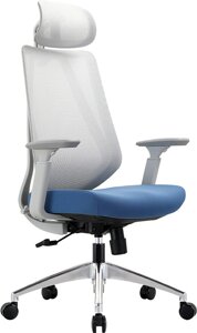 Кресло CHAIRMAN CH580 серый/голубой