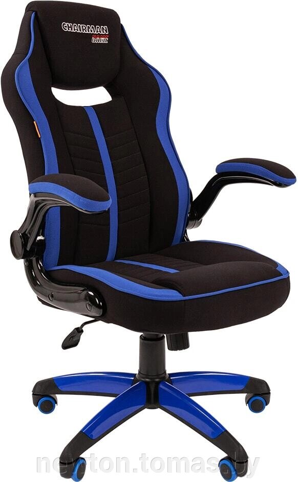 Кресло CHAIRMAN Game 19 черный/синий от компании Интернет-магазин Newton - фото 1