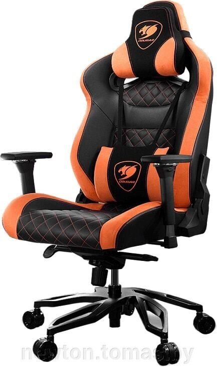 Кресло Cougar Throne черный/оранжевый от компании Интернет-магазин Newton - фото 1