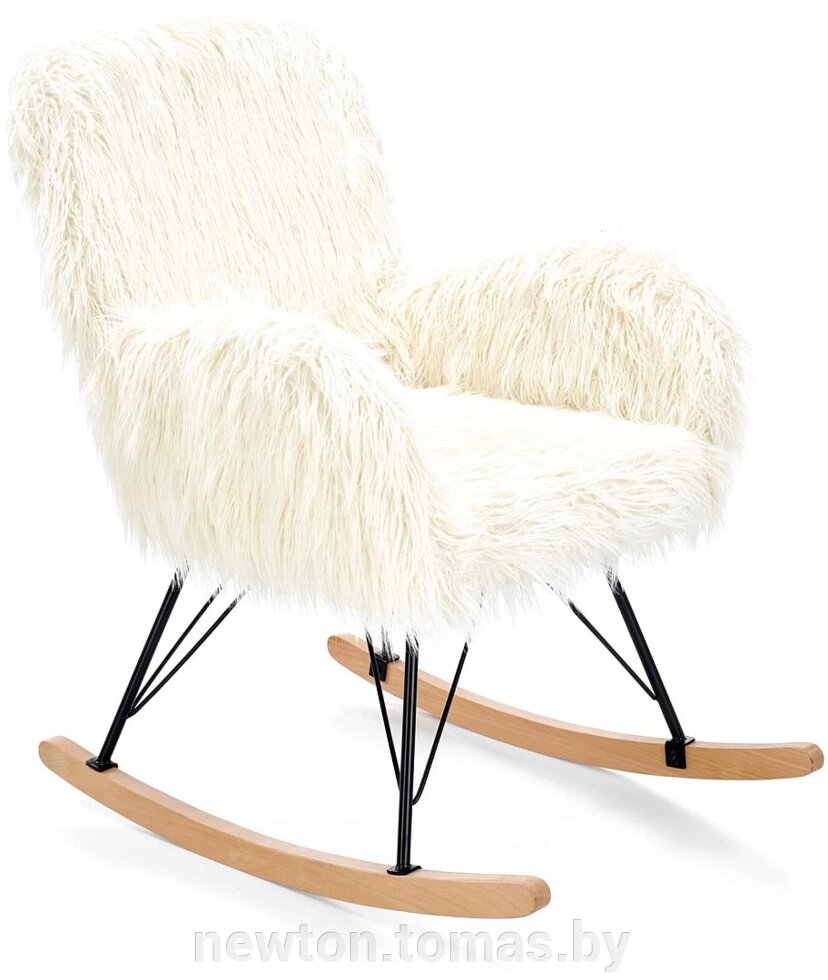 Кресло-качалка Halmar Austin кремовый/черный/натур. от компании Интернет-магазин Newton - фото 1