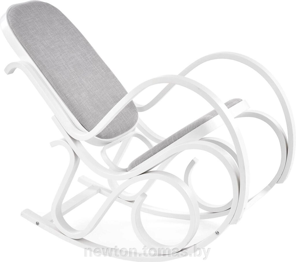 Кресло-качалка Halmar Max Bis Plus серый/белый от компании Интернет-магазин Newton - фото 1