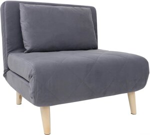 Кресло-кровать DiArt Элли 80 104192 серый Велютто люкс 32/бук