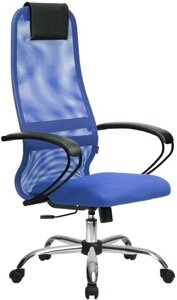Кресло Metta SU-BP-8 хром, синий