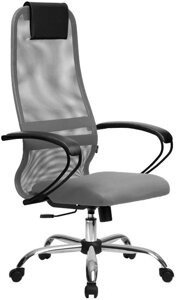 Кресло Metta SU-BP-8 хром, светло-серый