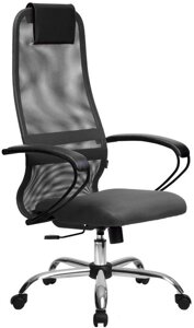 Кресло Metta SU-BP-8 хром, темно-серый