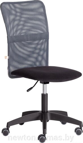 Кресло TetChair Star флок/ткань черный/серый, 35/W-12