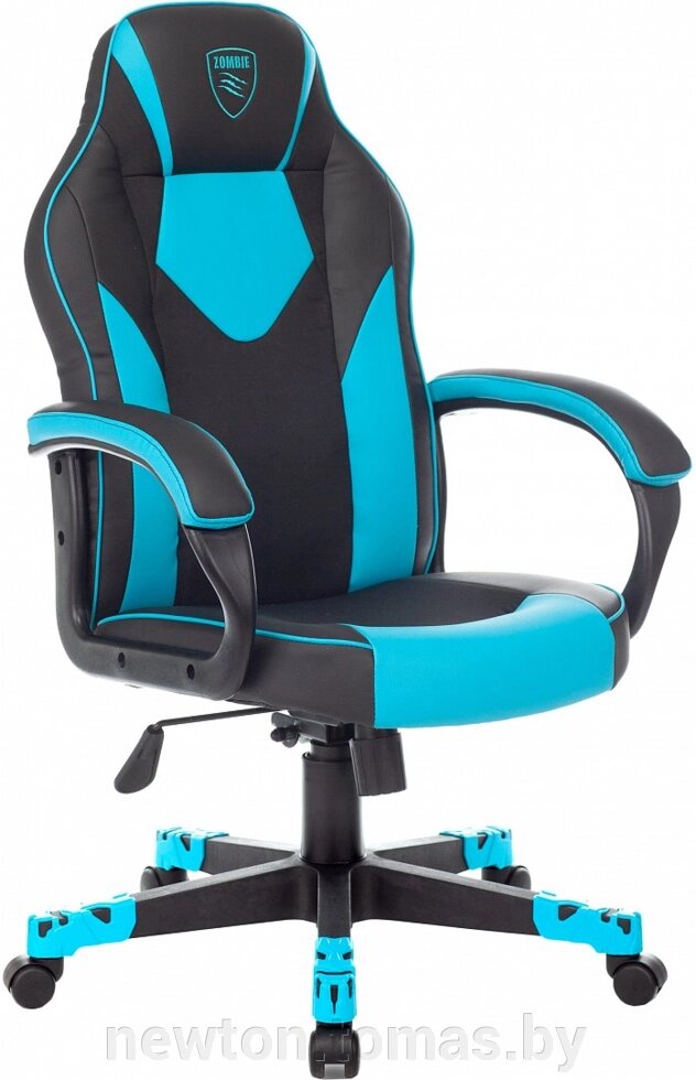 Кресло Zombie Game 17 черный/голубой от компании Интернет-магазин Newton - фото 1