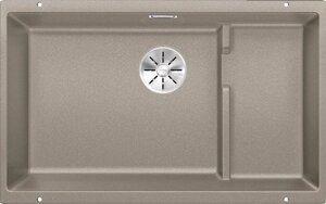 Кухонная мойка Blanco Subline 700-U Level серый беж, корзинчатый вентиль
